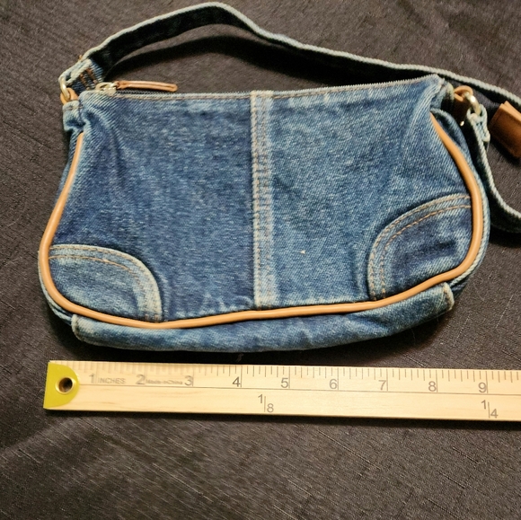 Small Denim and faux leather purse - Picture 4 of 5